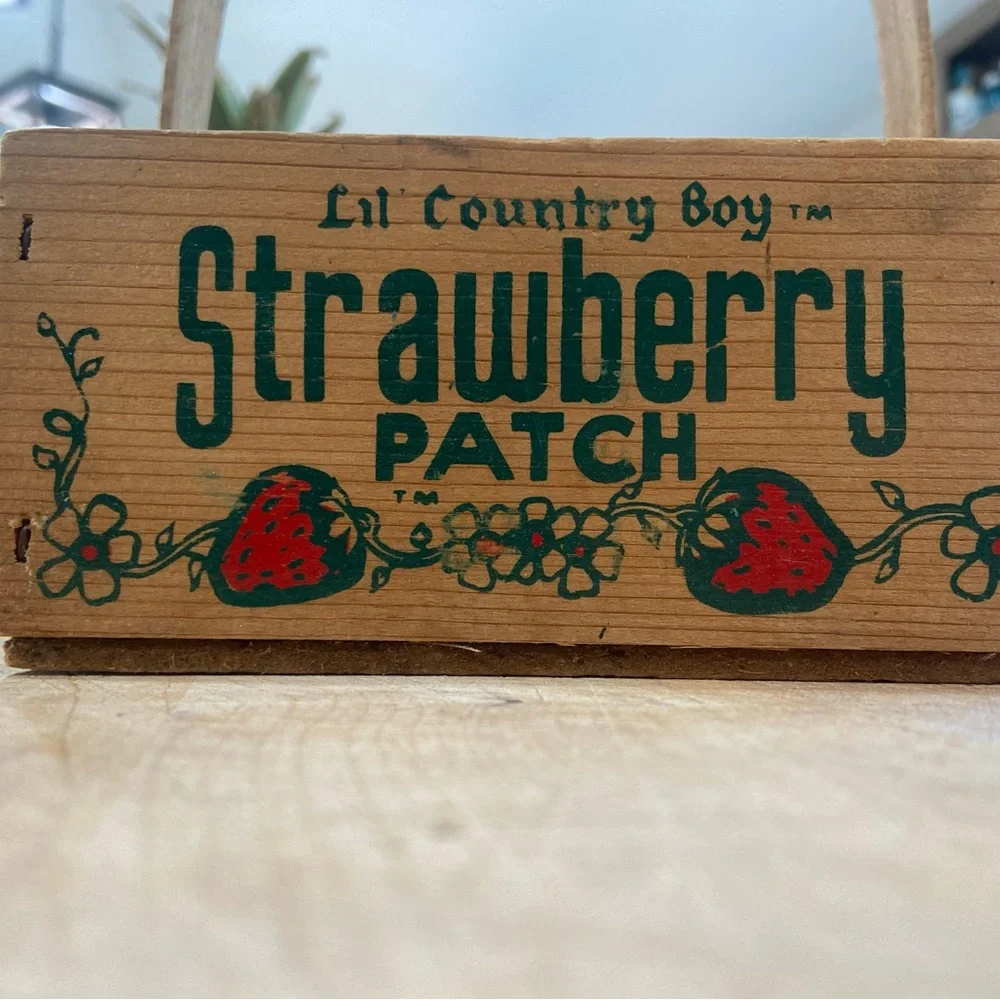 Source Unknown Rustic Strawberry Patch Basket